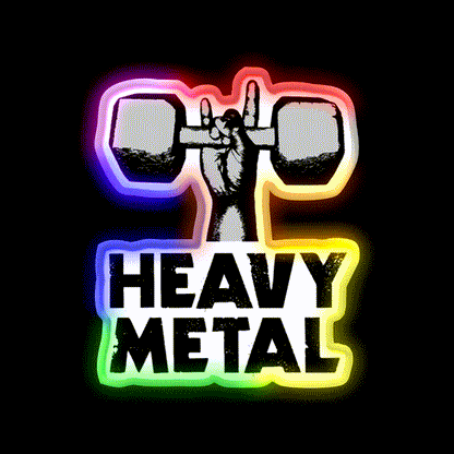 Heavy Metal Lifting Gym Fitness Led Neon Sign Rgb Color