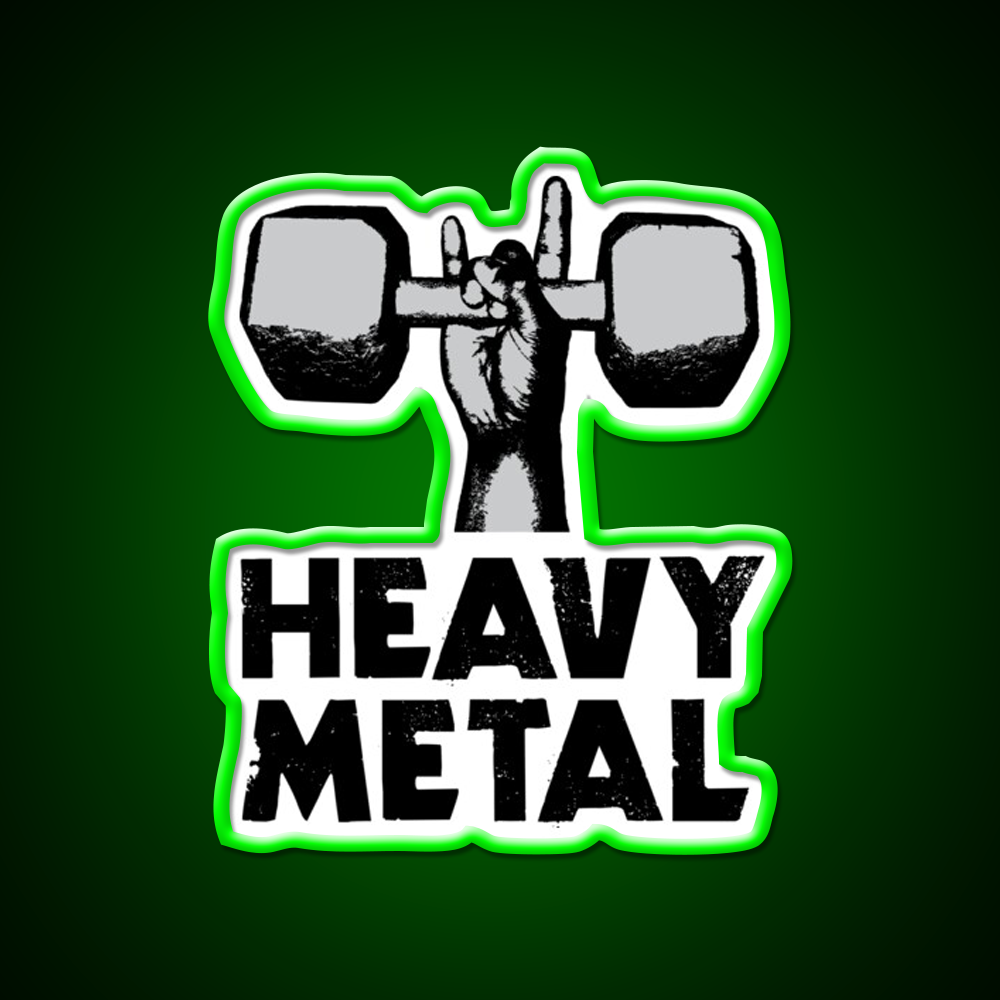 Heavy Metal Lifting Gym Fitness Led Neon Sign Rgb Color