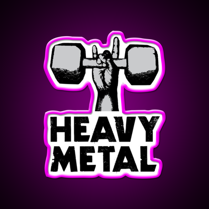 Heavy Metal Lifting Gym Fitness Led Neon Sign Rgb Color