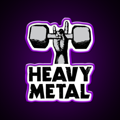 Heavy Metal Lifting Gym Fitness Led Neon Sign Rgb Color