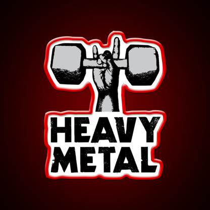 Heavy Metal Lifting Gym Fitness Led Neon Sign Rgb Color