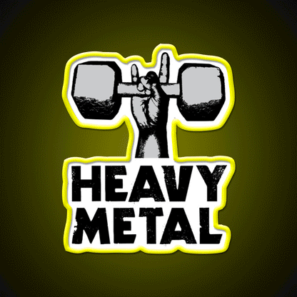 Heavy Metal Lifting Gym Fitness Led Neon Sign Rgb Color