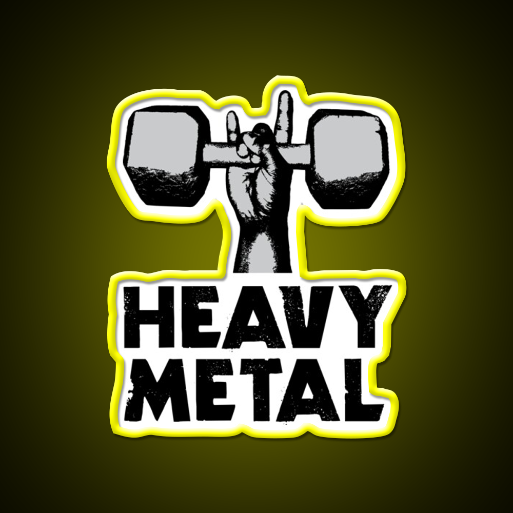 Heavy Metal Lifting Gym Fitness Led Neon Sign Rgb Color