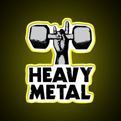 Heavy Metal Lifting Gym Fitness Led Neon Sign Rgb Color