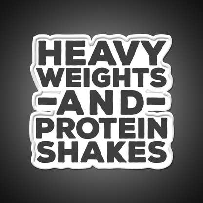 Heavy Weights Protein Shakes Gym Fitness Led Neon Sign Rgb Color