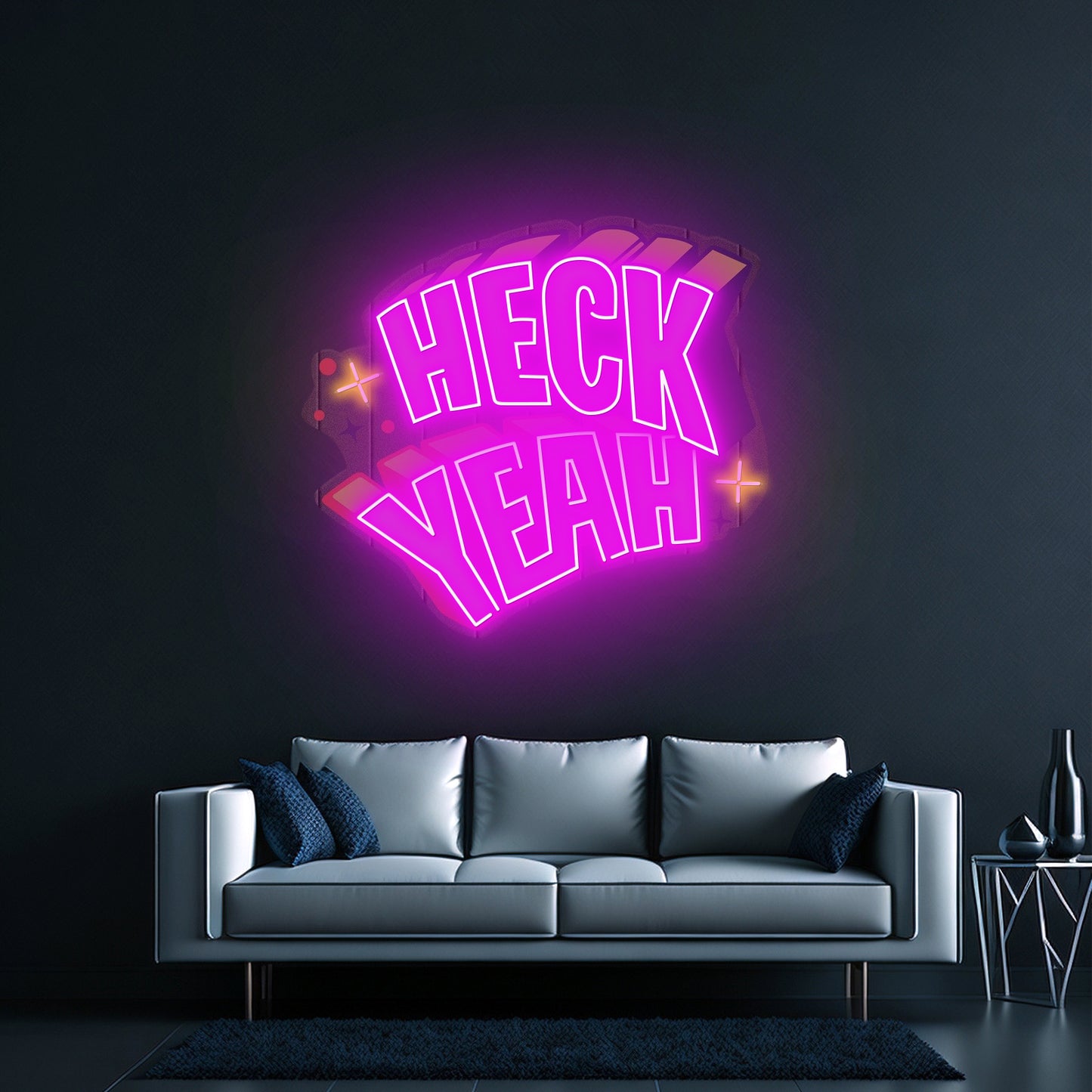 Heck Yeah Custom Led Signs Artwork For Sale