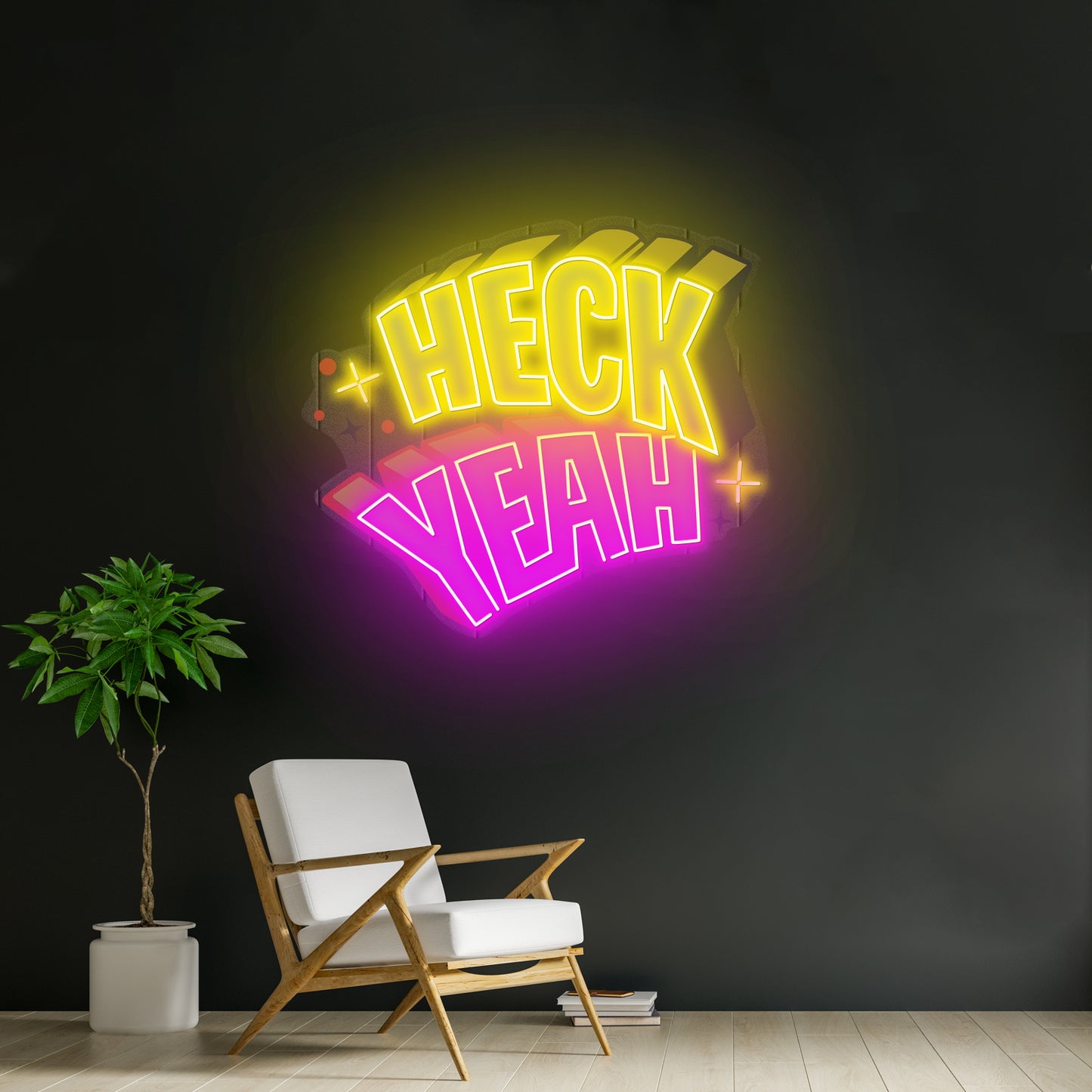 Heck Yeah Custom Led Signs Artwork For Sale