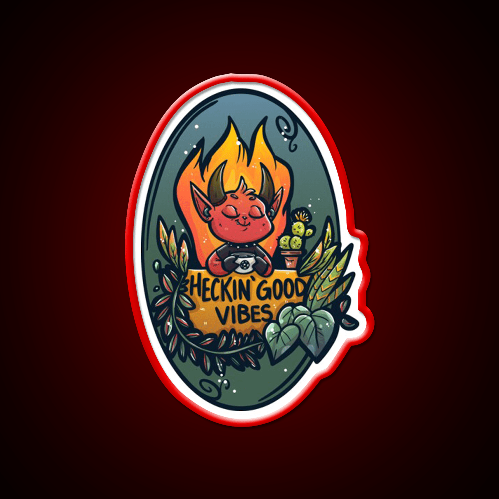 Heckin Good Vibes Cafe Led Neon Sign Espresso Bar Art Rgb Color - Shineneon