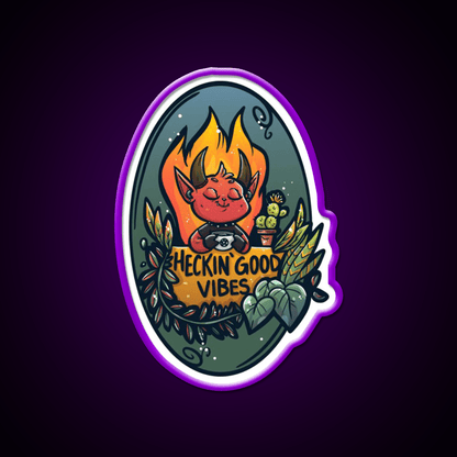 Heckin Good Vibes Cafe Led Neon Sign Espresso Bar Art Rgb Color - Shineneon