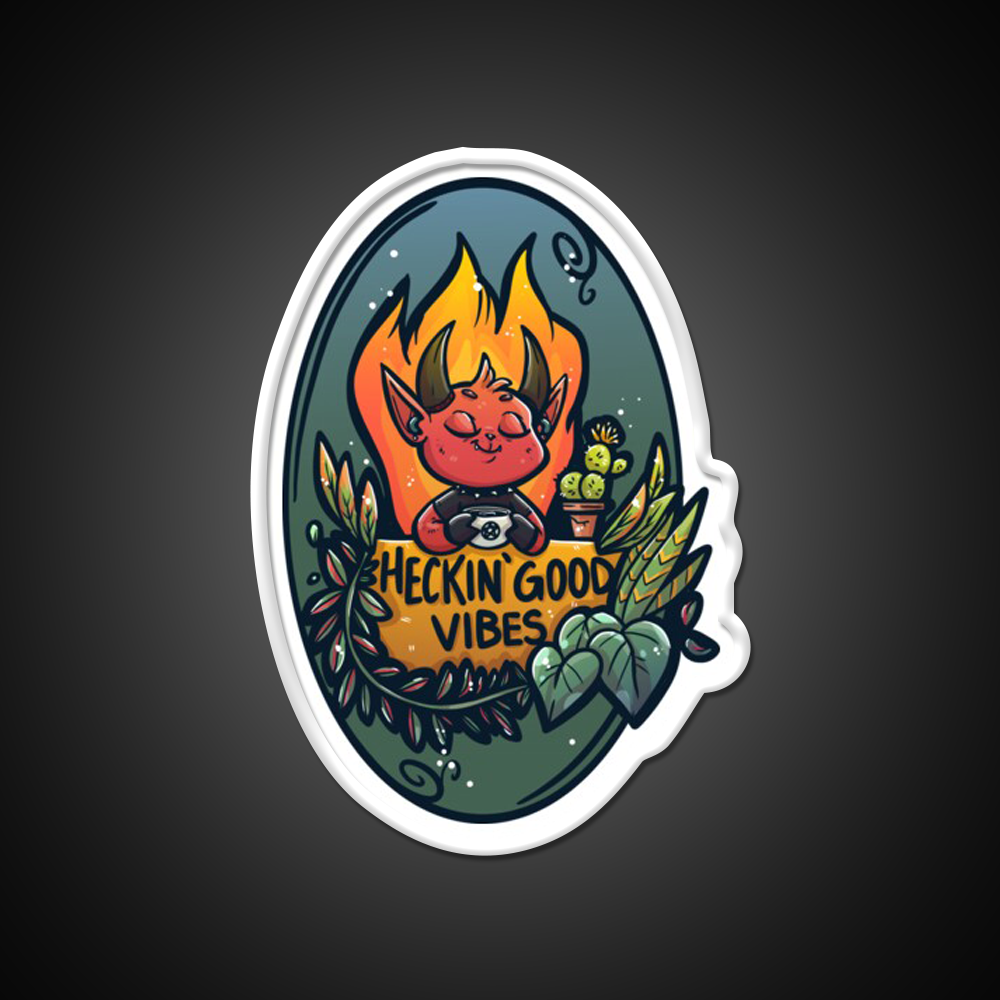 Heckin Good Vibes Cafe Led Neon Sign Espresso Bar Art Rgb Color