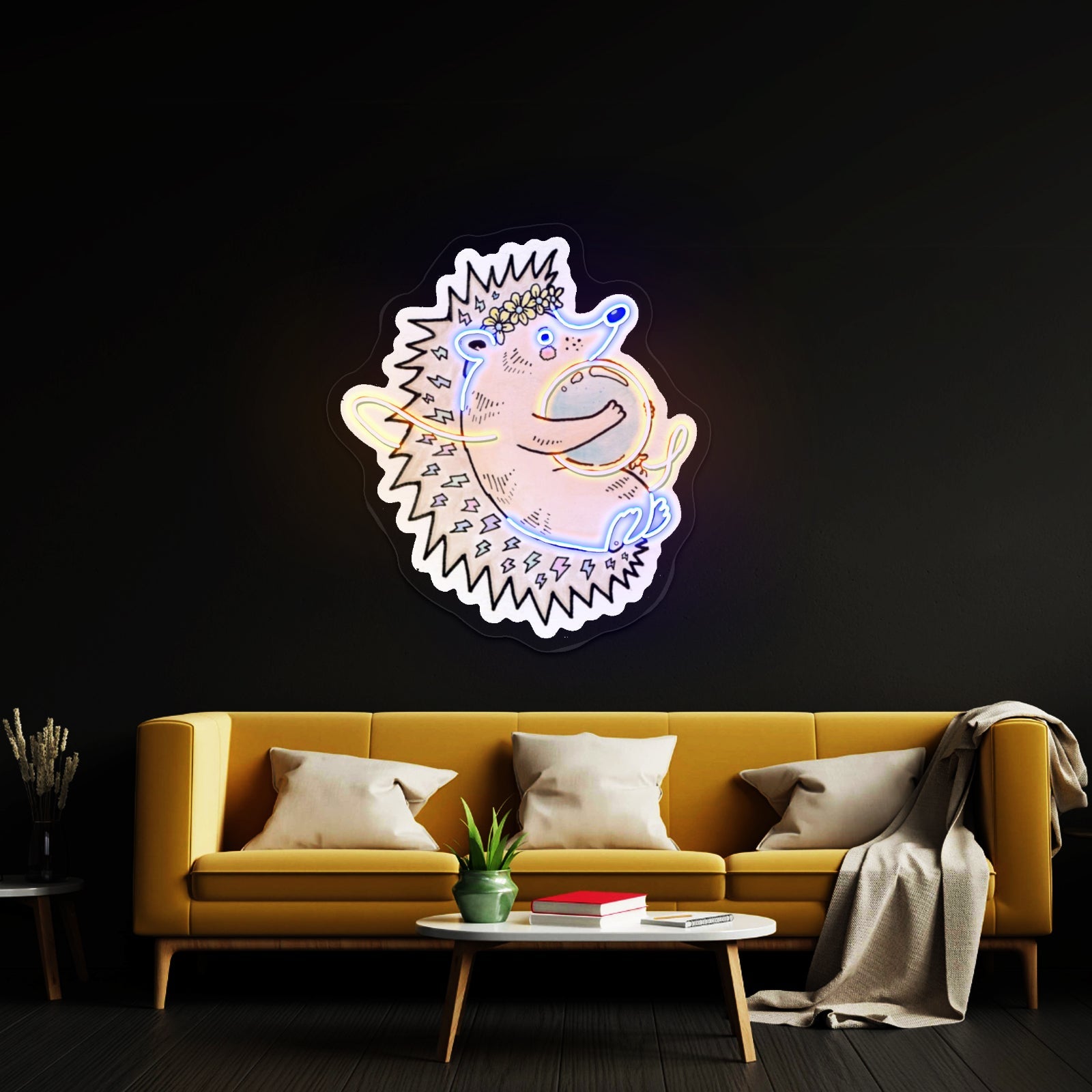 Hedgehog Unlikely Friends Neon Signage Custom - Shineneon
