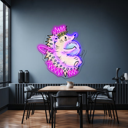 Hedgehog Unlikely Friends Neon Signage Custom