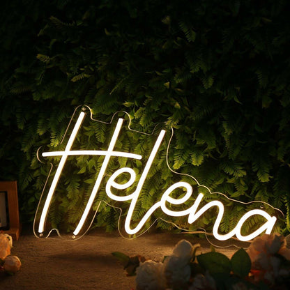 Helena Yellow Led Neon Sign - Shineneon