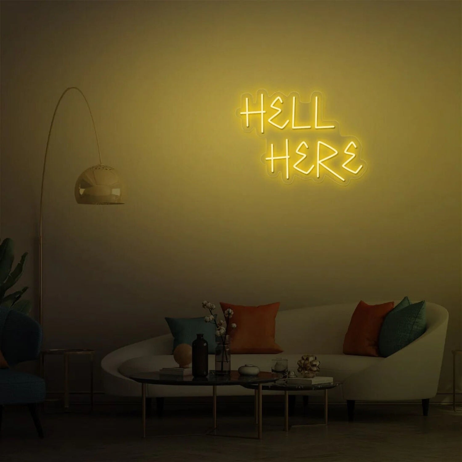 Hell Here Neon Sign Yello Neon Art Wall Decor | Shineneon