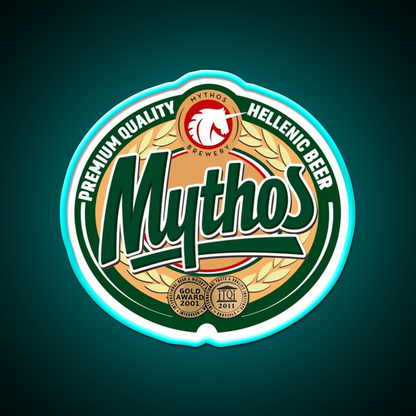 Hellenic Greek Beer Mythos Beer Bar Decor Led Neon Sign Rgb Color - Size and dimension reference