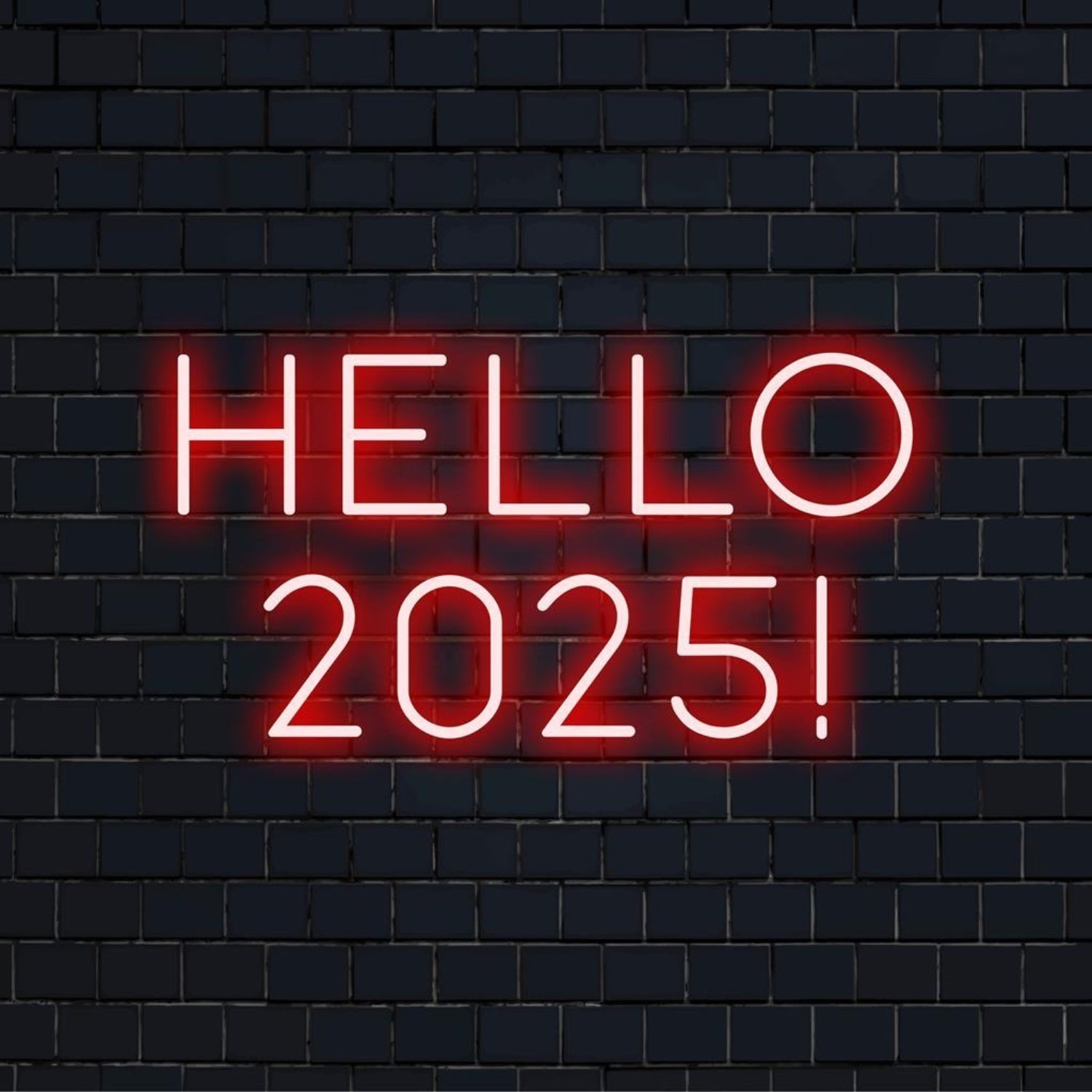 Hello 2025 Red Led Neon Sign For New Year Party Decor - Shineneon