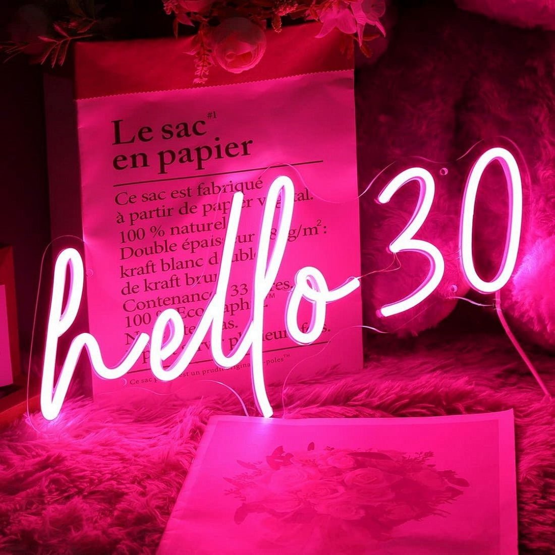 Hello 30 Happy 30th Birthday Led Sign Business Neon Sign - Shineneon