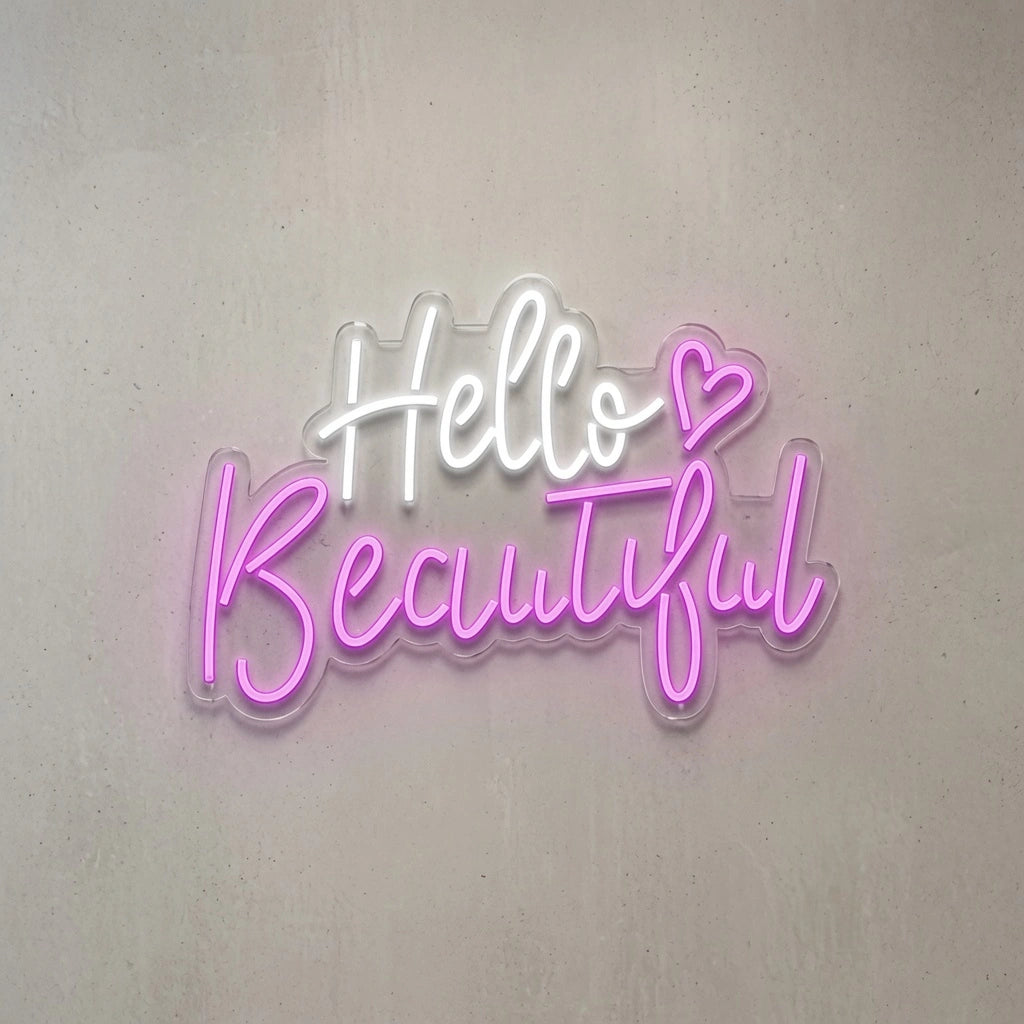 Hello Beautiful LED Neon Sign Wall Neon Sign - 01 Original Product Image
