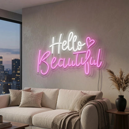 Hello Beautiful LED Neon Sign Wall Neon Sign - 02 High-Converting Product Image