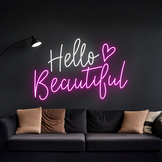 Hello Beautiful Neon Sign