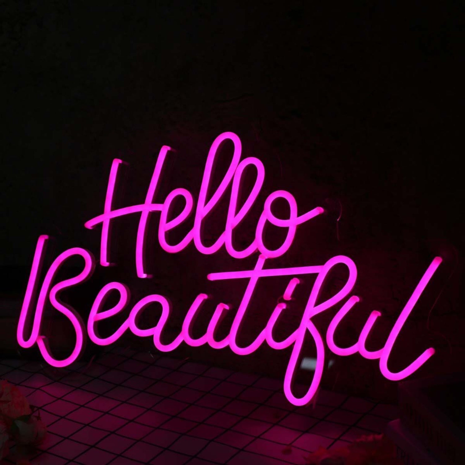 Hello Beautiful Pink Led Neon Sign | Shineneon
