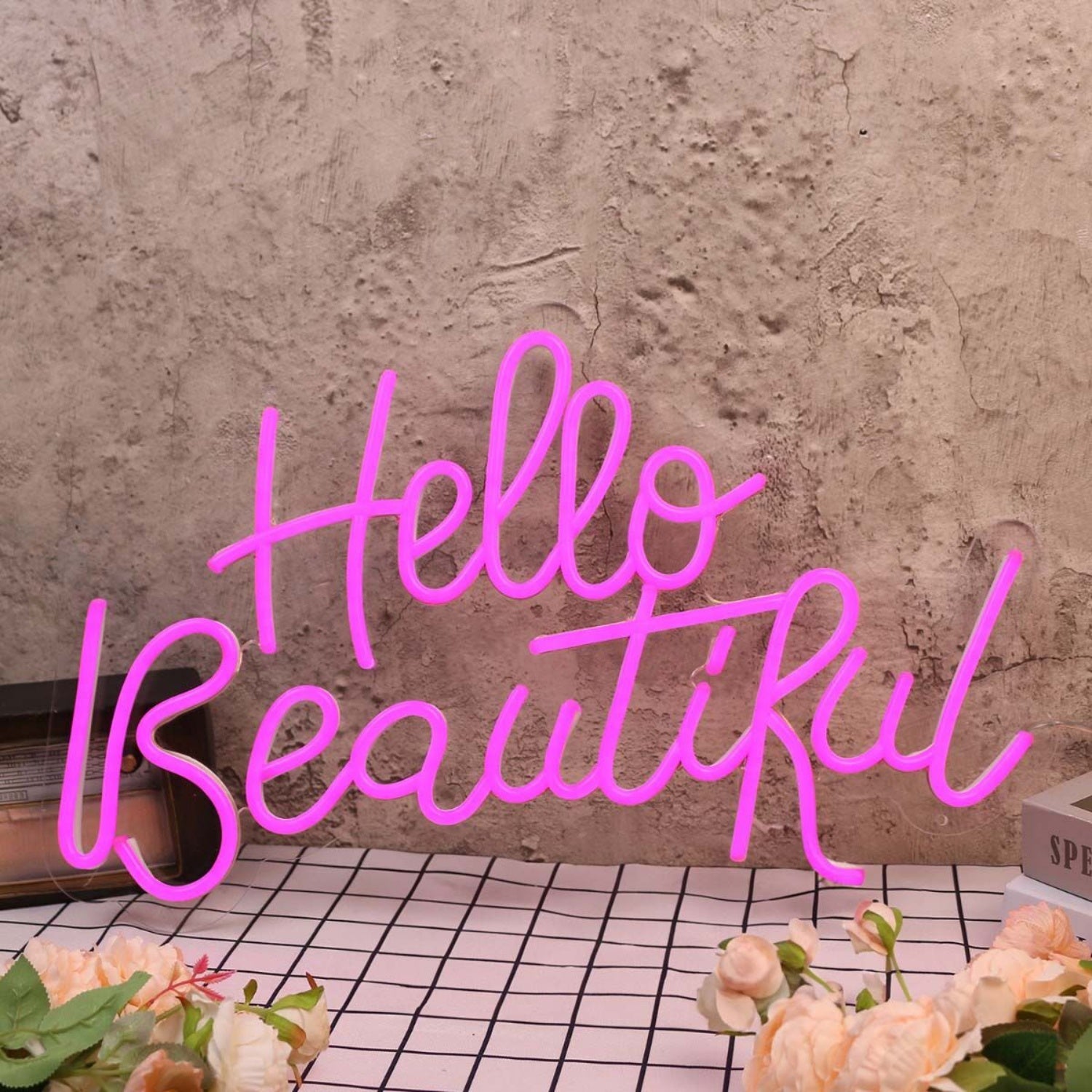 Hello Beautiful Pink Led Neon Sign | Shineneon
