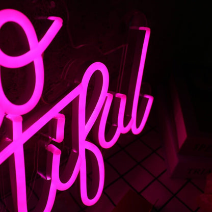 Hello Beautiful Pink Led Neon Sign | Shineneon