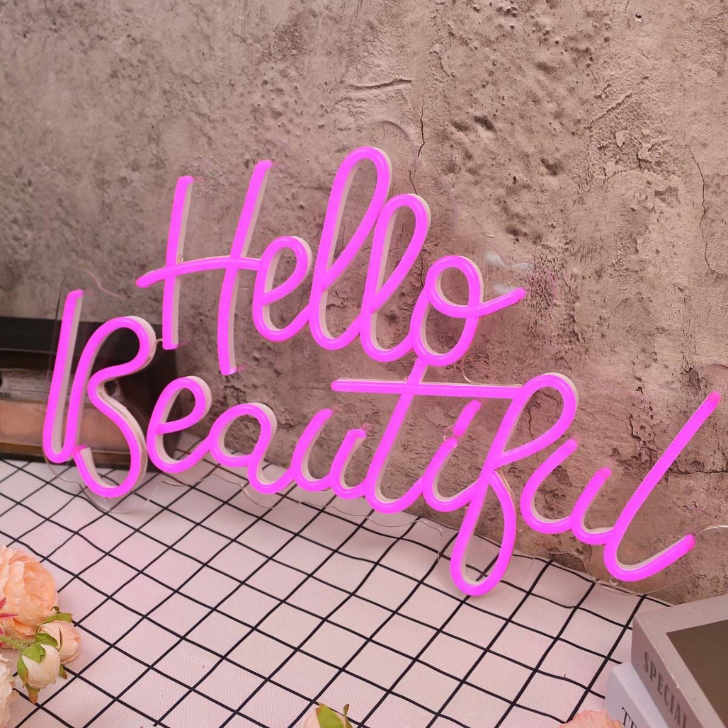 Hello Beautiful Pink Led Neon Sign | Shineneon