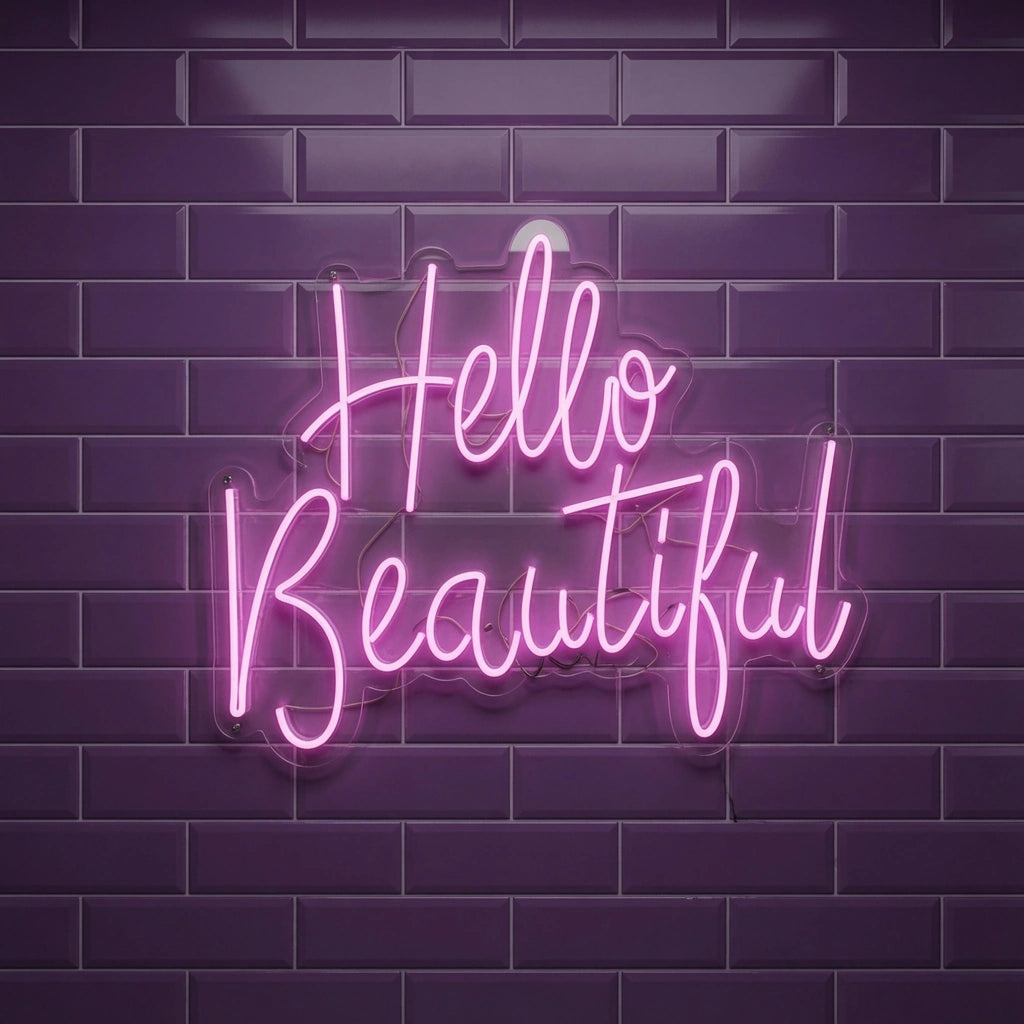 Hello Beautiful Wall Decor LED Neon Sign - 01 Original Product Image