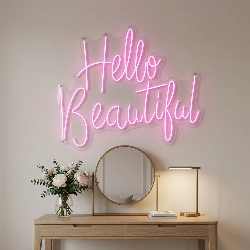 Hello Beautiful Wall Decor LED Neon Sign - Shineneon