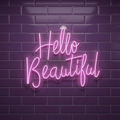 Hello Beautiful Wall Decor LED Neon Sign - Shineneon