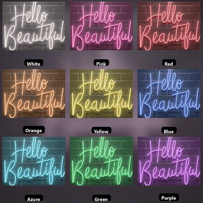Hello Beautiful Wall Decor LED Neon Sign - Shineneon