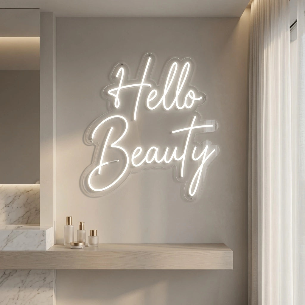 Hello Beauty Business LED Neon Sign - 02 High-Converting Product Image