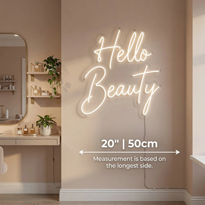 Hello Beauty Business LED Neon Sign - 03 Real Lifestyle Scene