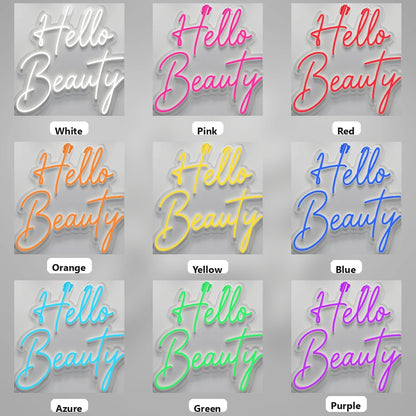 Hello Beauty Business LED Neon Sign - 05 Color Grid