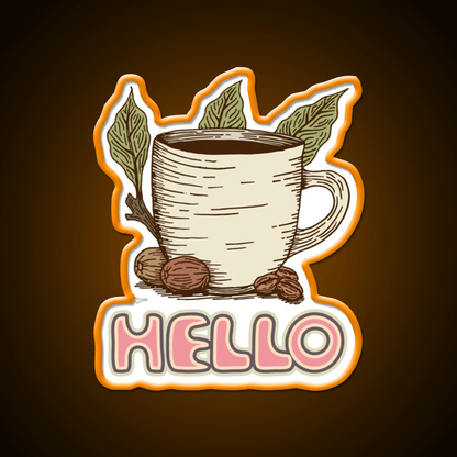 Hello Coffee Moment Cafe Led Neon Sign Espresso Bar Art Rgb Color - Shineneon