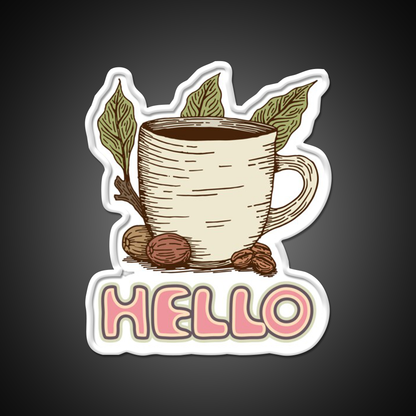 Hello Coffee Moment Cafe Led Neon Sign Espresso Bar Art Rgb Color