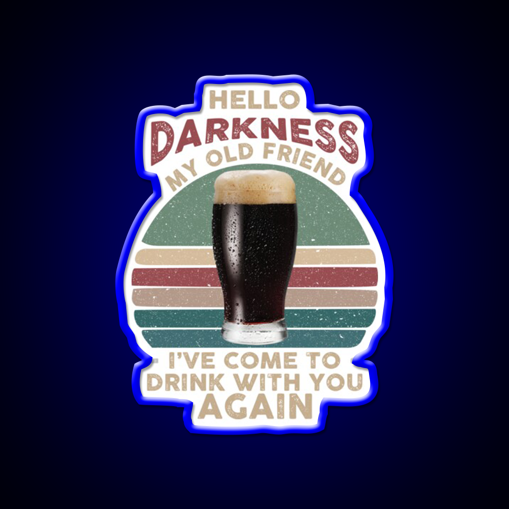 Hello Darkness My Old Friend Beer Bar Decor Led Neon Sign Rgb Color - LED neon sign view 5