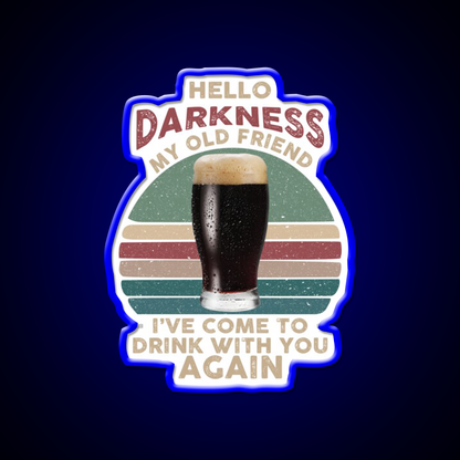 Hello Darkness My Old Friend Beer Bar Decor Led Neon Sign Rgb Color - LED neon sign view 5