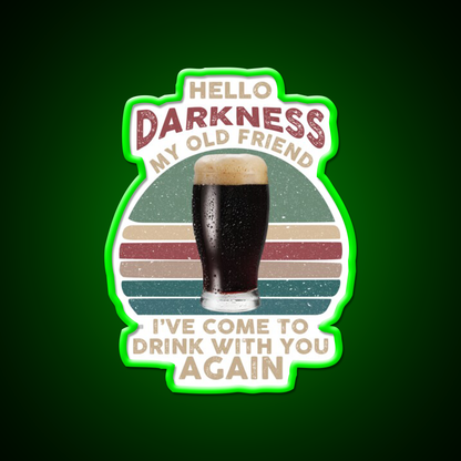 Hello Darkness My Old Friend Beer Bar Decor Led Neon Sign Rgb Color - LED neon sign view 8
