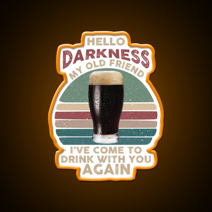 Hello Darkness My Old Friend Beer Bar Decor Led Neon Sign Rgb Color - LED neon sign view 6