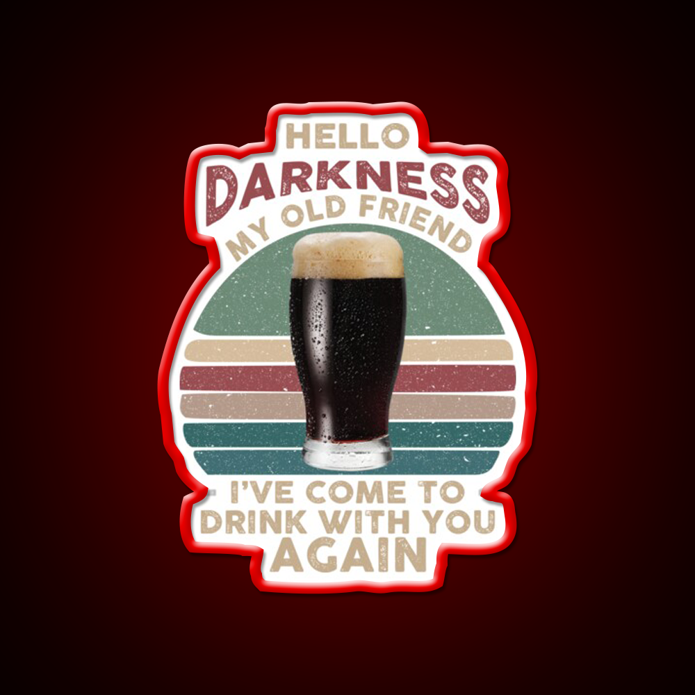 Hello Darkness My Old Friend Beer Bar Decor Led Neon Sign Rgb Color - LED neon sign view 10