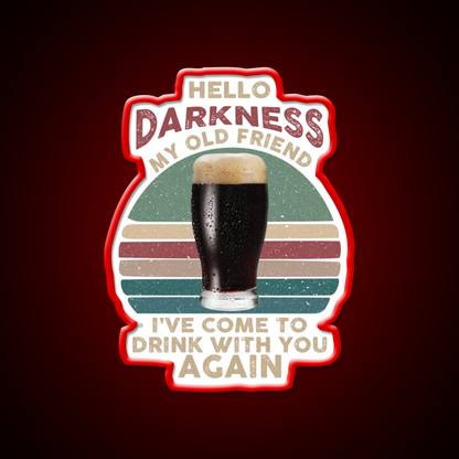 Hello Darkness My Old Friend Beer Bar Decor Led Neon Sign Rgb Color - LED neon sign view 10