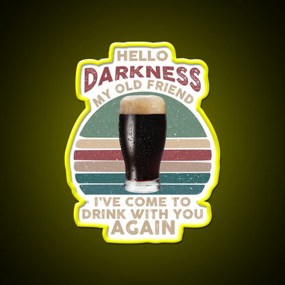 Hello Darkness My Old Friend Beer Bar Decor Led Neon Sign Rgb Color - LED neon sign view 7