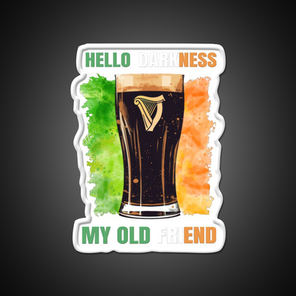 Hello Darkness My Old Friend Irish Stout Beer Bar Decor Led Neon Sign Rgb Color - LED neon sign view 11