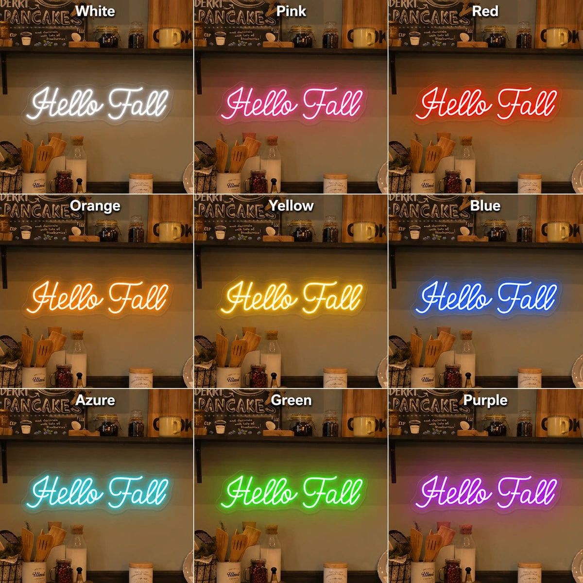 Hello Fall Text LED Neon Sign - Shineneon