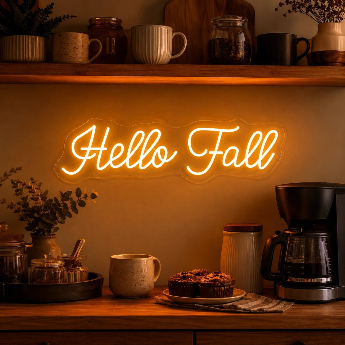Hello Fall Text LED Neon Sign - Shineneon