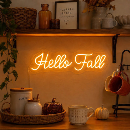 Hello Fall Text LED Neon Sign - Shineneon