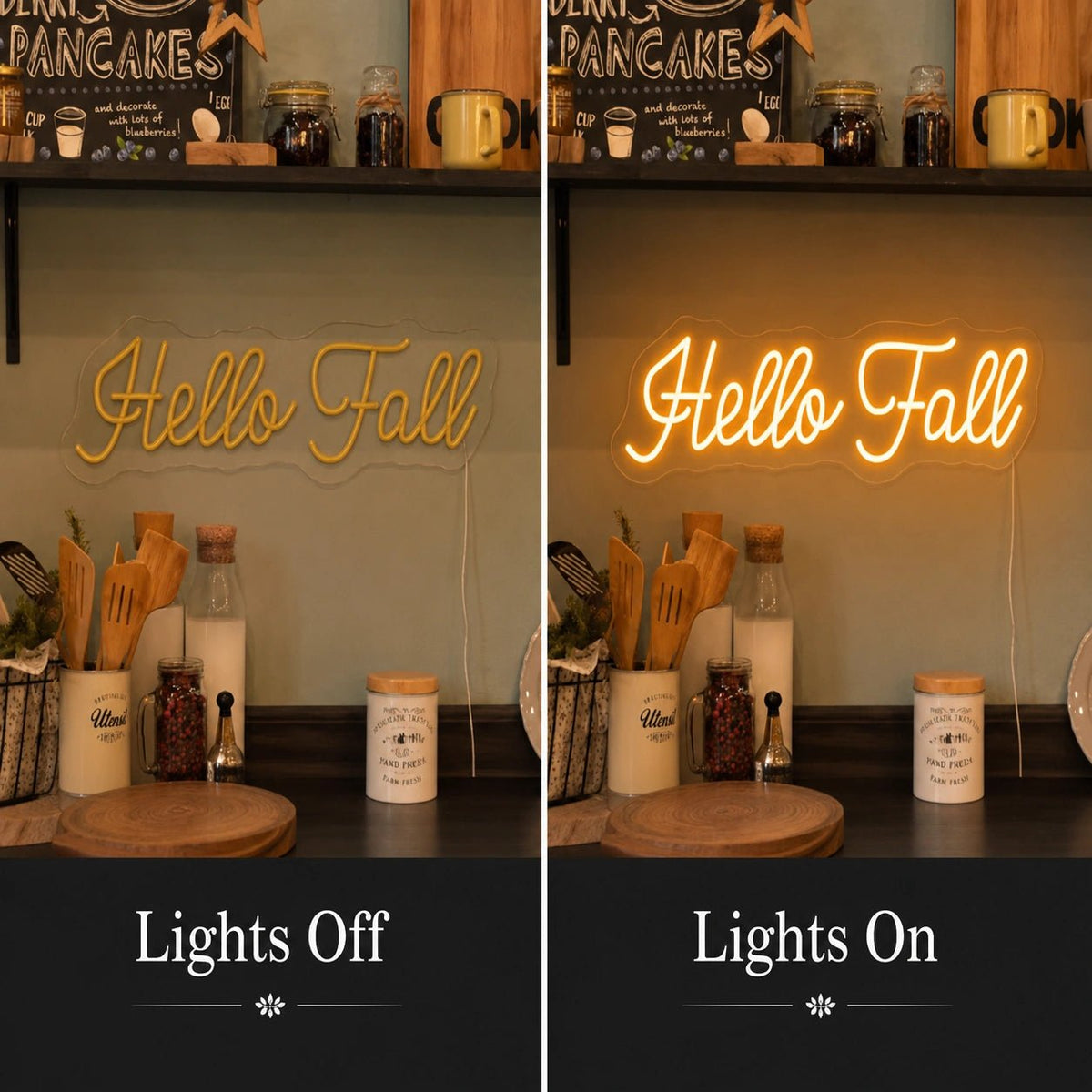 Hello Fall Text LED Neon Sign - Shineneon