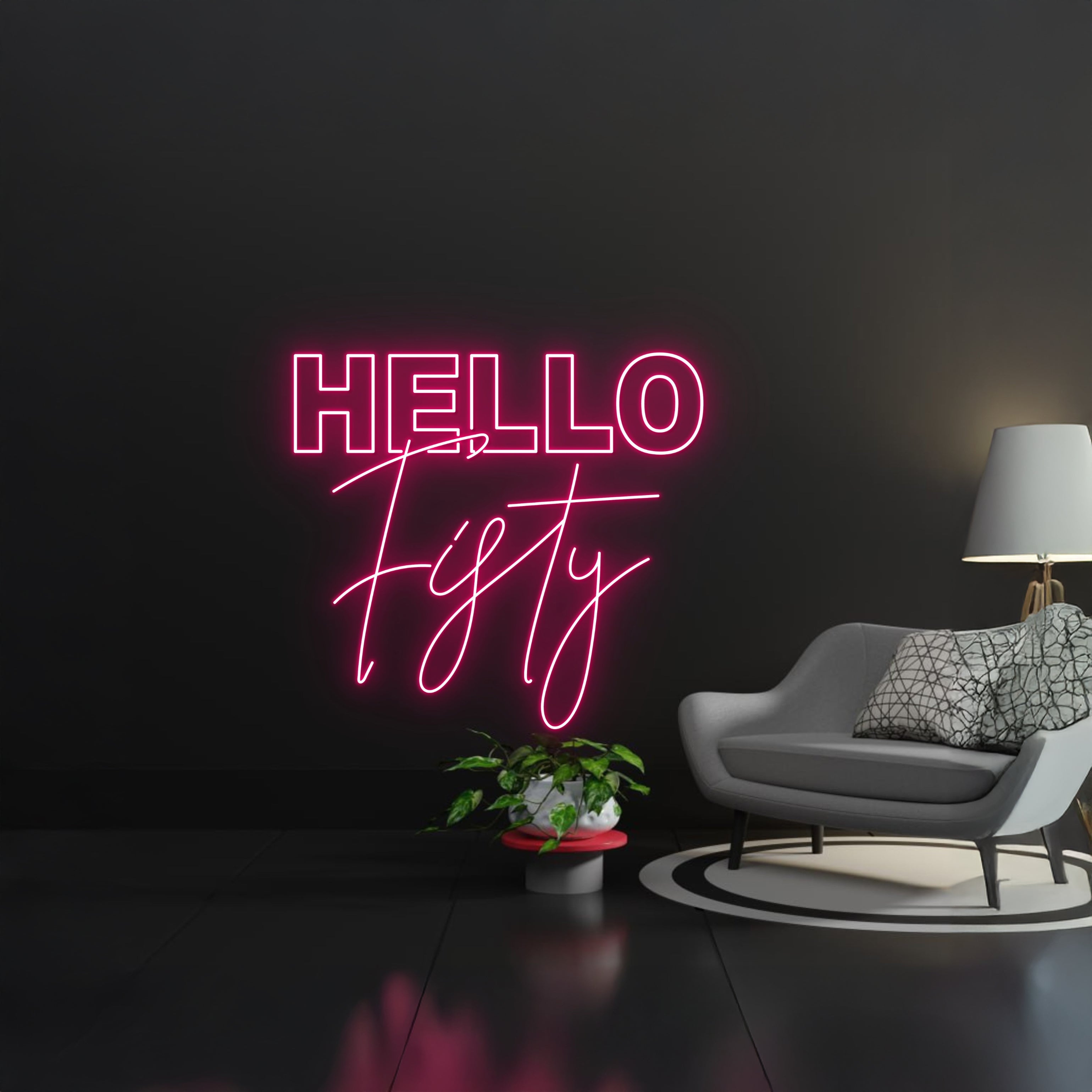 Hello Fifty 50Th Birthday Decorations For Her Gifts | Shineneon